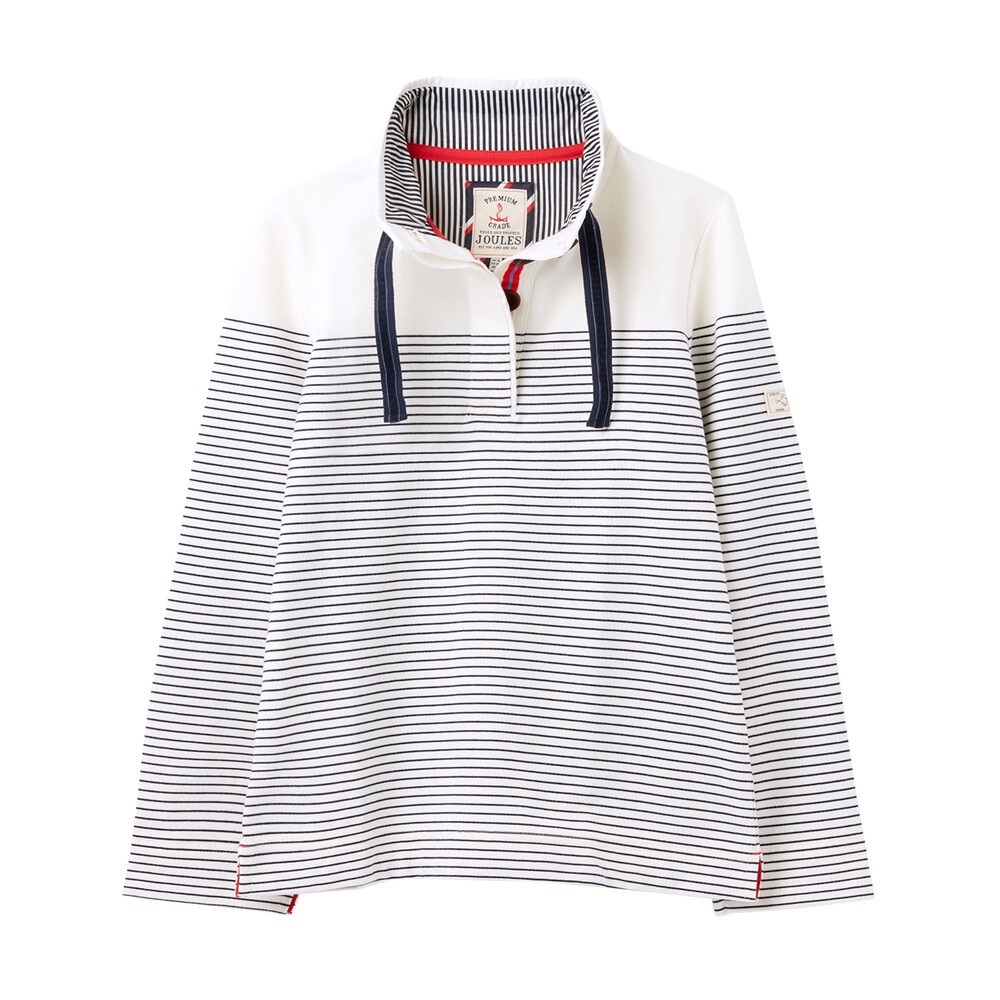 Joules Saunton Sweatshirt Cream French Navy Stripe